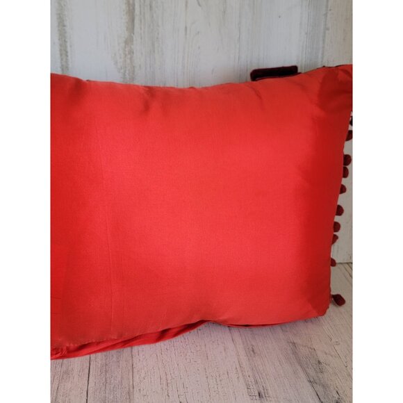 Pier One rectangle flower pom pom pillow decor - Picture 7 of 8